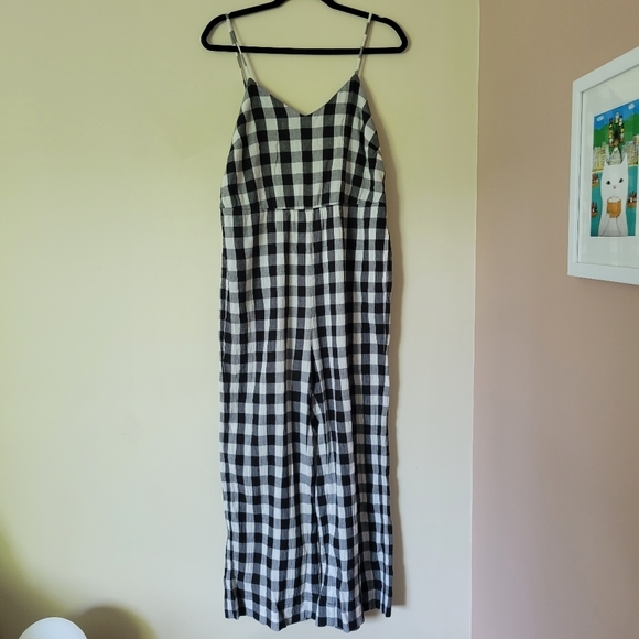 MADEWELL Cami Wide-Leg Jumpsuit in Gingham Check - Picture 4 of 11